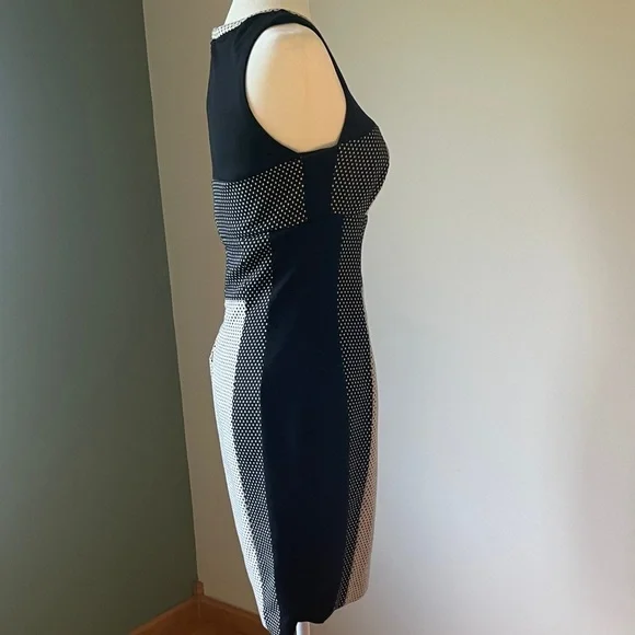 Anthropologie Black and White Patterned Mini Dress - Picture 7 of 9